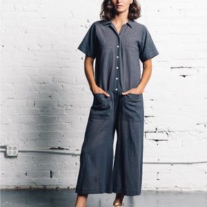Ilana Kohn Mabel jumpsuit in Coal (grey) linen cotton blend sz M
